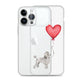 Dog with Balloon Grey Poodle Clear Case for iPhone®