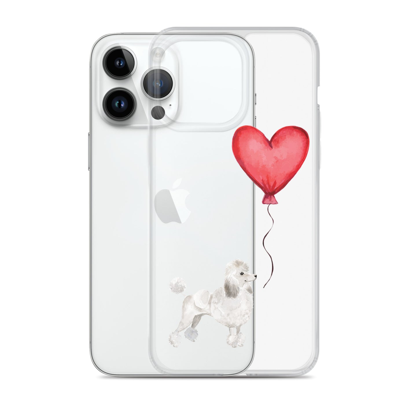 Dog with Balloon White Poodle Clear Case for iPhone®