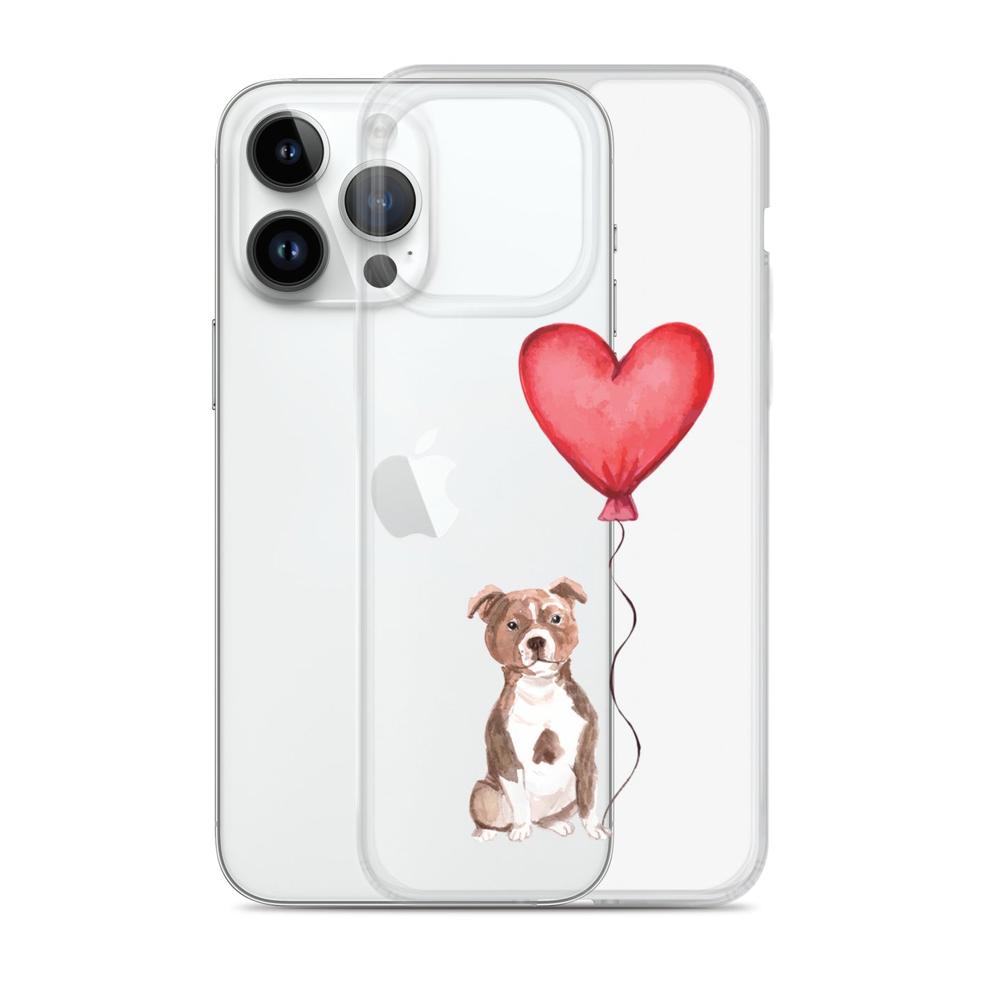 Dog with Balloon Staffie Bulldog Terrier Clear Case for iPhone®