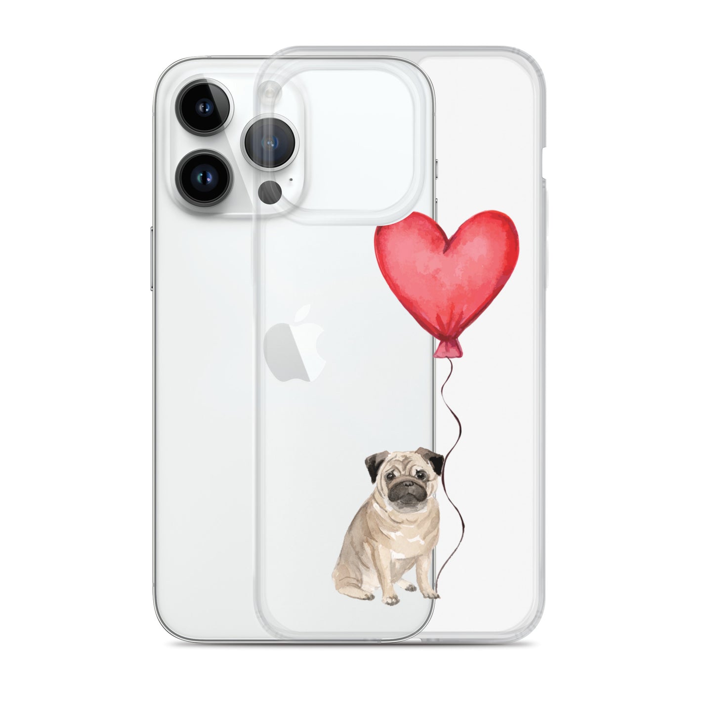 Dog with Balloon Pug Clear Case for iPhone®