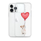 Dog with Balloon Wire Haired Jack Russell Clear Case for iPhone®