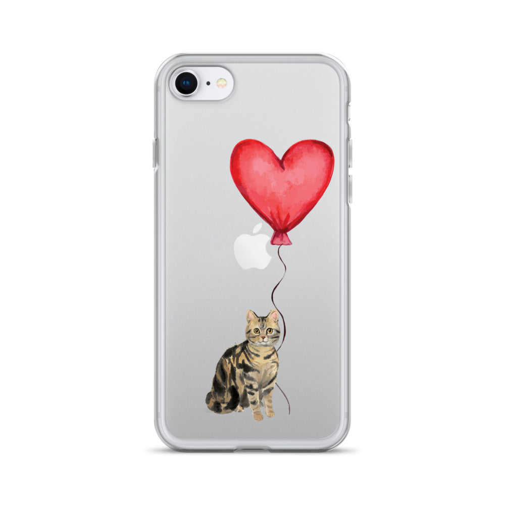 Cat with Balloon Brown Tabby Case for iPhone®