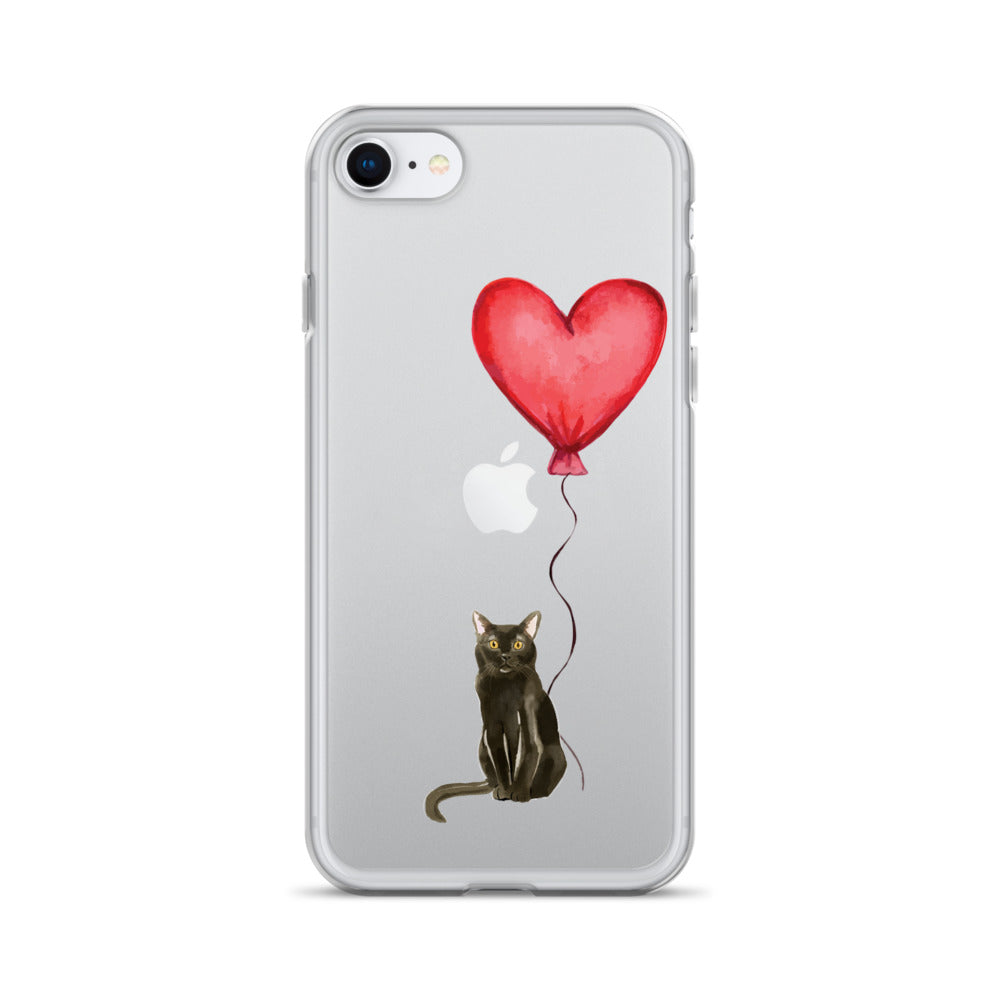 Cat with Balloon Bombay Clear Case for iPhone®