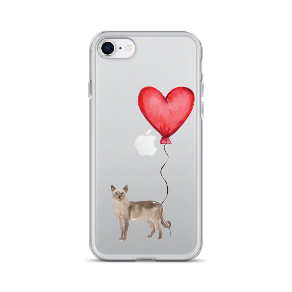 Cat with Balloon Tonkinese Clear Case for iPhone®