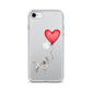 Dog with Balloon Grey Poodle Clear Case for iPhone®