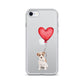 Dog with Balloon Wire Haired Jack Russell Clear Case for iPhone®