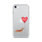 Dog with Balloon Tan Dachshund Clear Case for iPhone®