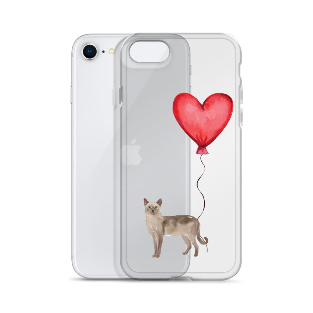 Cat with Balloon Tonkinese Clear Case for iPhone®