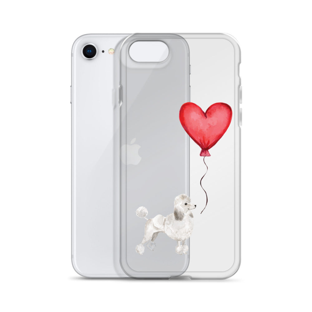 Dog with Balloon White Poodle Clear Case for iPhone®