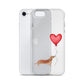 Dog with Balloon Tan Dachshund Clear Case for iPhone®