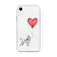 Dog with Balloon Grey Poodle Clear Case for iPhone®