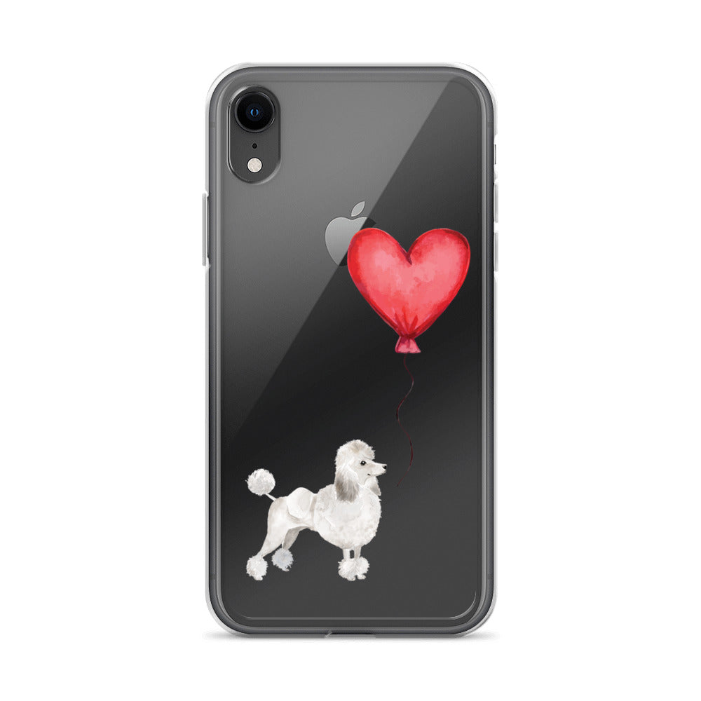 Dog with Balloon White Poodle Clear Case for iPhone®