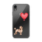 Dog with Balloon Brown Poodle Clear Case for iPhone®