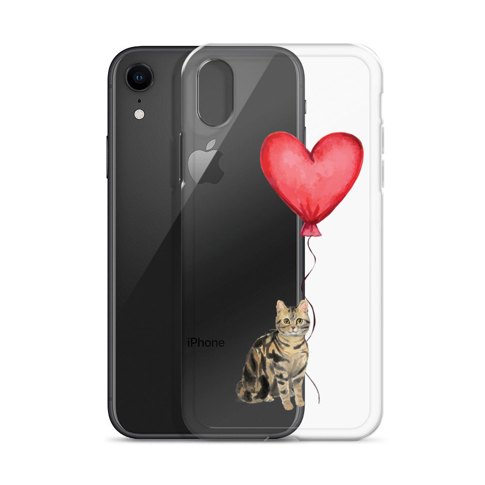 Cat with Balloon Brown Tabby Case for iPhone®