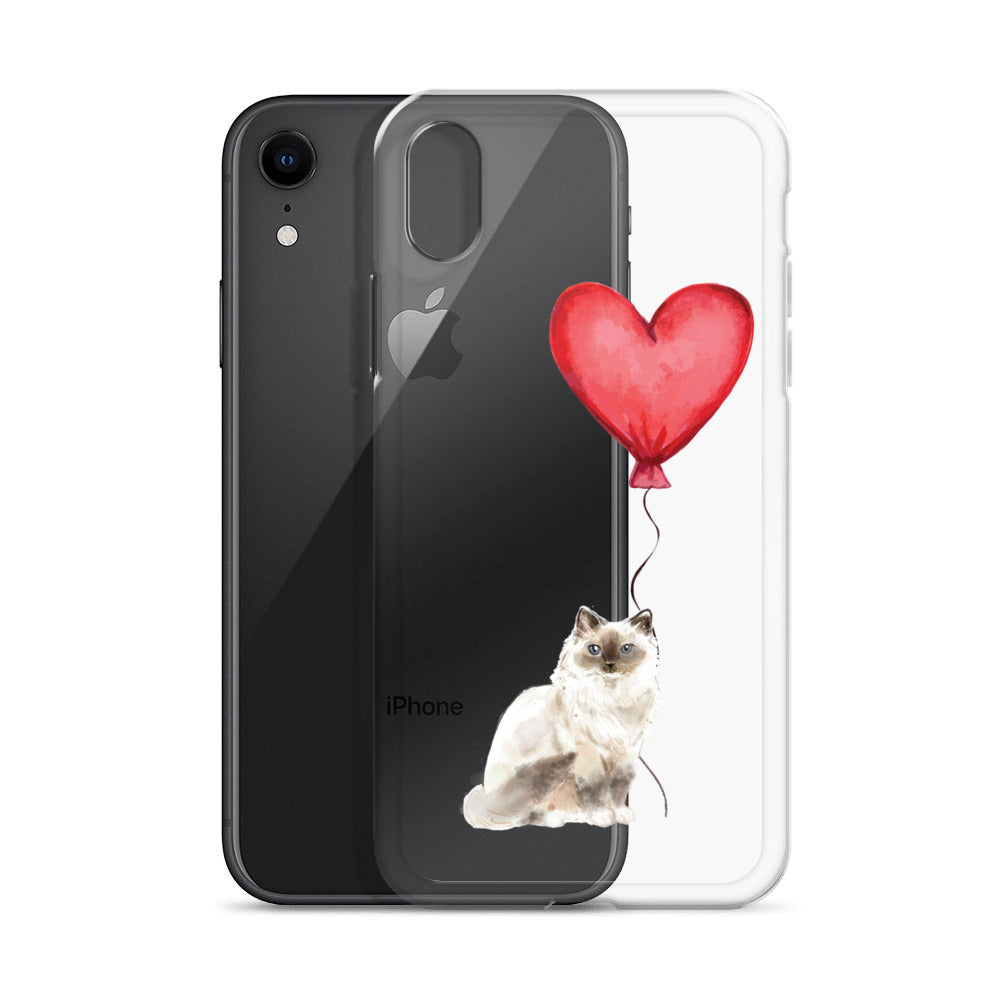 Cat with Balloon Birman Clear Case for iPhone®