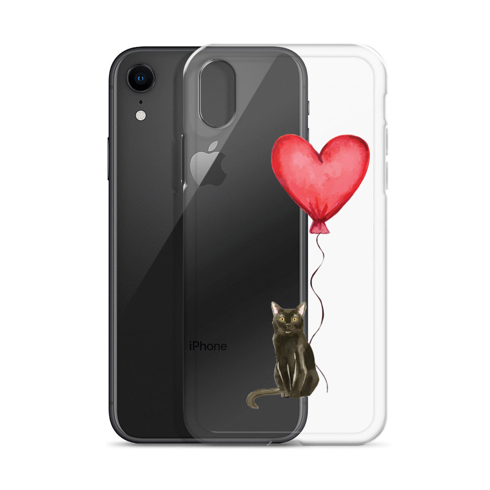 Cat with Balloon Bombay Clear Case for iPhone®