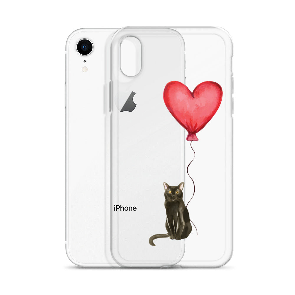 Cat with Balloon Bombay Clear Case for iPhone®