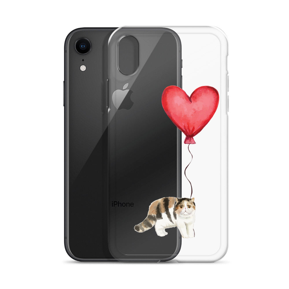 Cat with Balloon Exotic Shorthair Clear Case for iPhone®