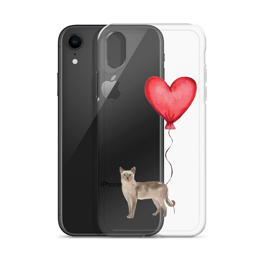 Cat with Balloon Tonkinese Clear Case for iPhone®