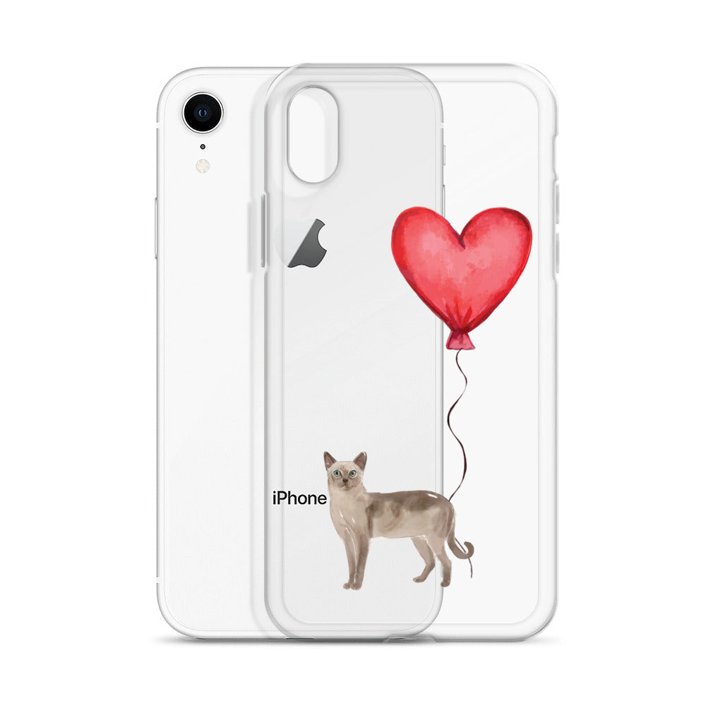 Cat with Balloon Tonkinese Clear Case for iPhone®