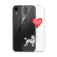 Dog with Balloon Grey Poodle Clear Case for iPhone®