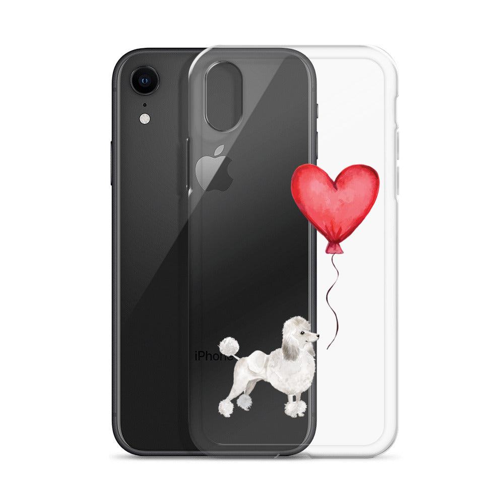 Dog with Balloon White Poodle Clear Case for iPhone®