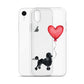 Dog with Balloon Black Poodle Clear Case for iPhone®