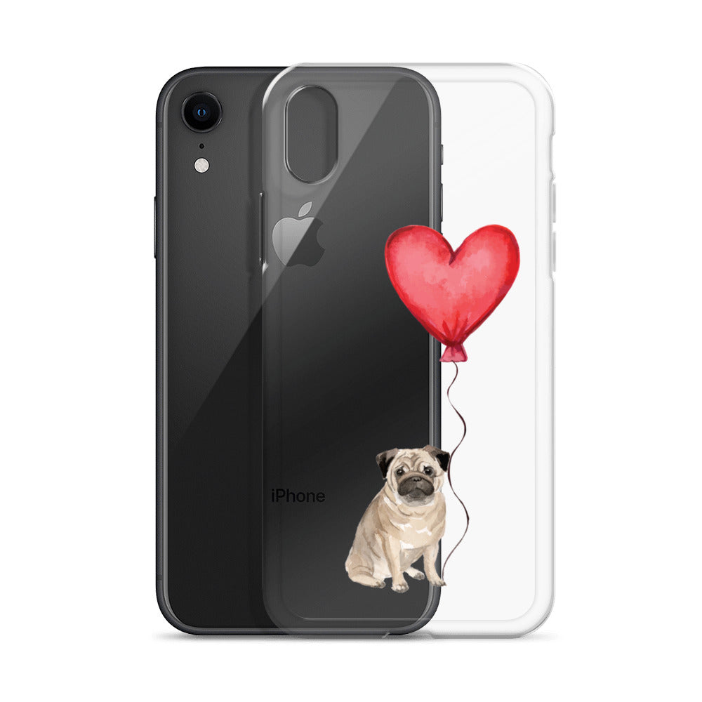 Dog with Balloon Pug Clear Case for iPhone®