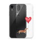 Dog with Balloon Tan Dachshund Clear Case for iPhone®