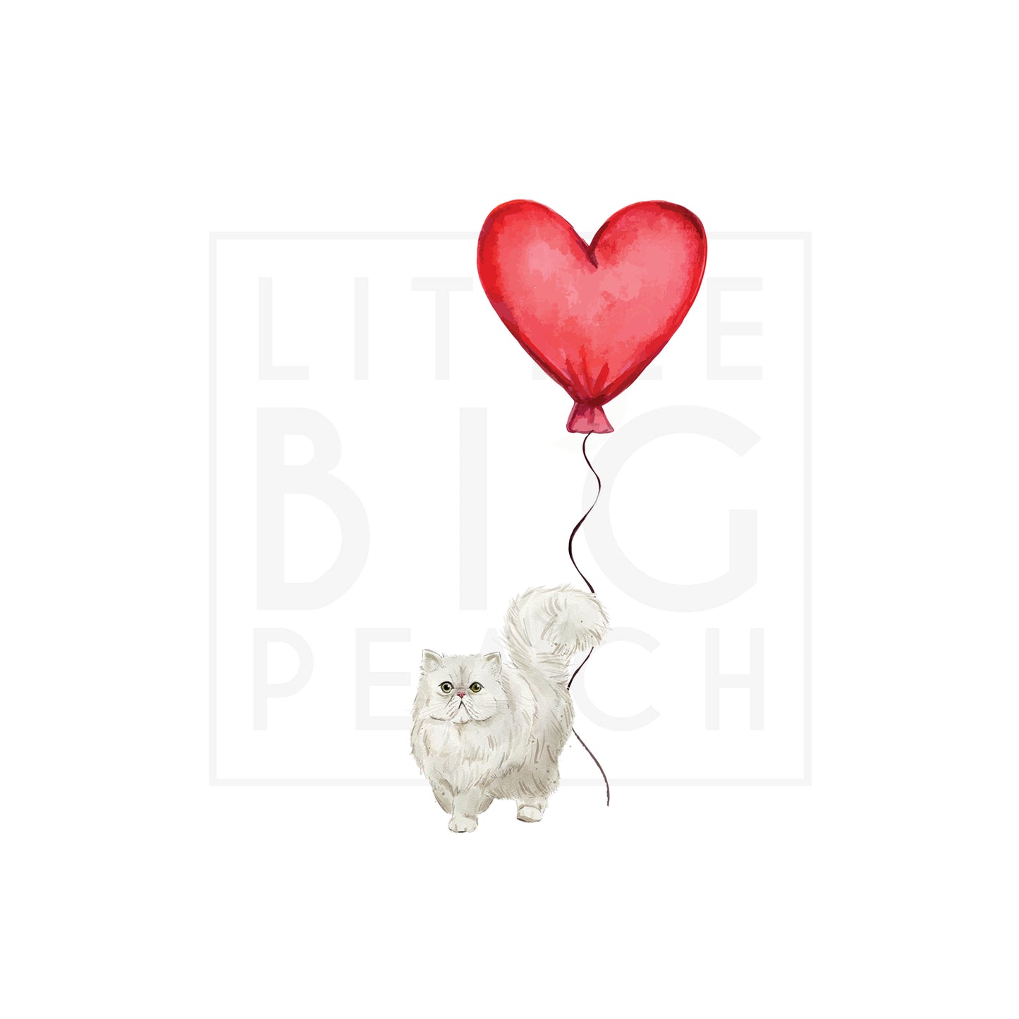 Cat with Balloon Persian Clear Case for iPhone®