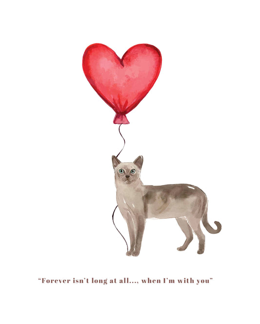 Forever isn't Long, Tonkinese Anniversary Card