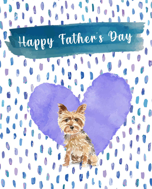 Yorkshire Terrier Dog Father's Day Card