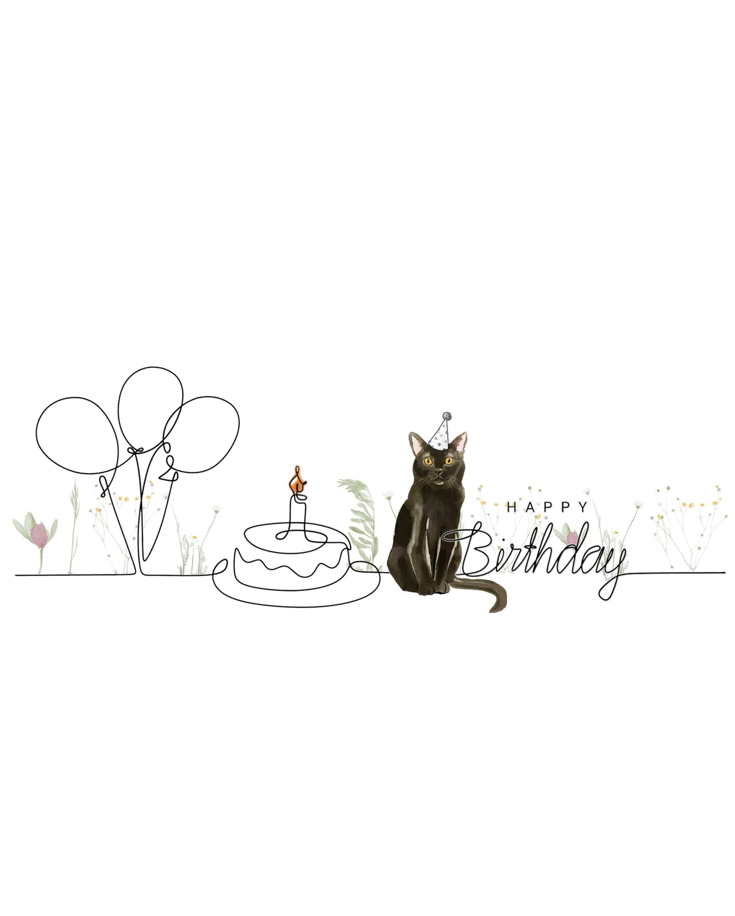 Bombay Birthday Cat Card