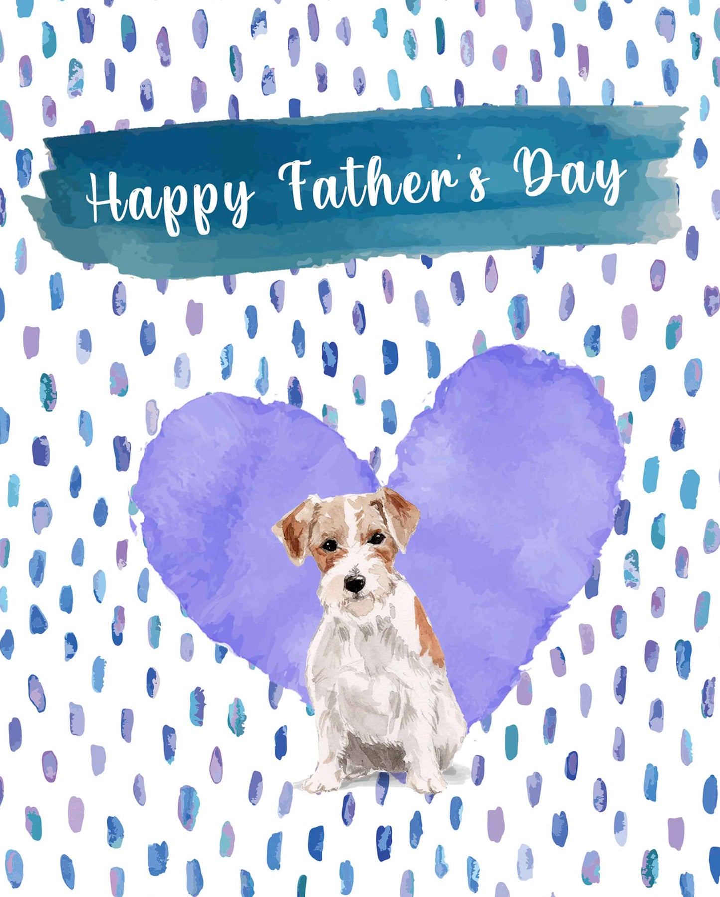 Wire Haired Jack Russell Dog Father's Day Card