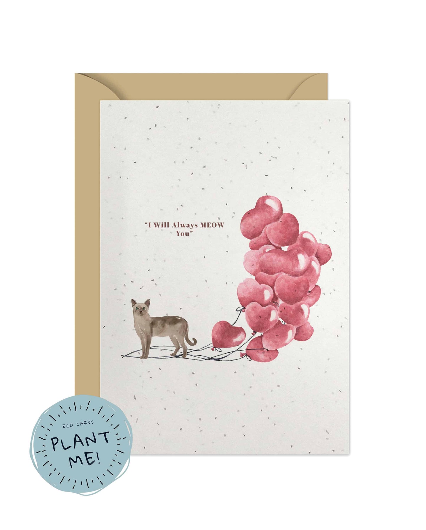 I will always MEOW You, Tonkinese Valentine's Card