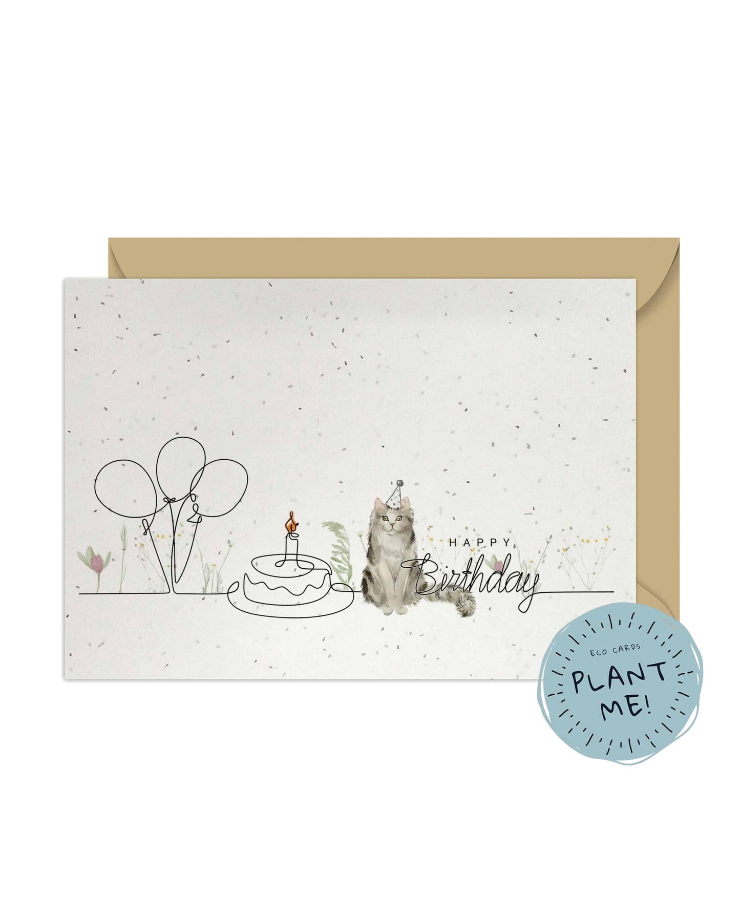 Ragamuffin Birthday Cat Card