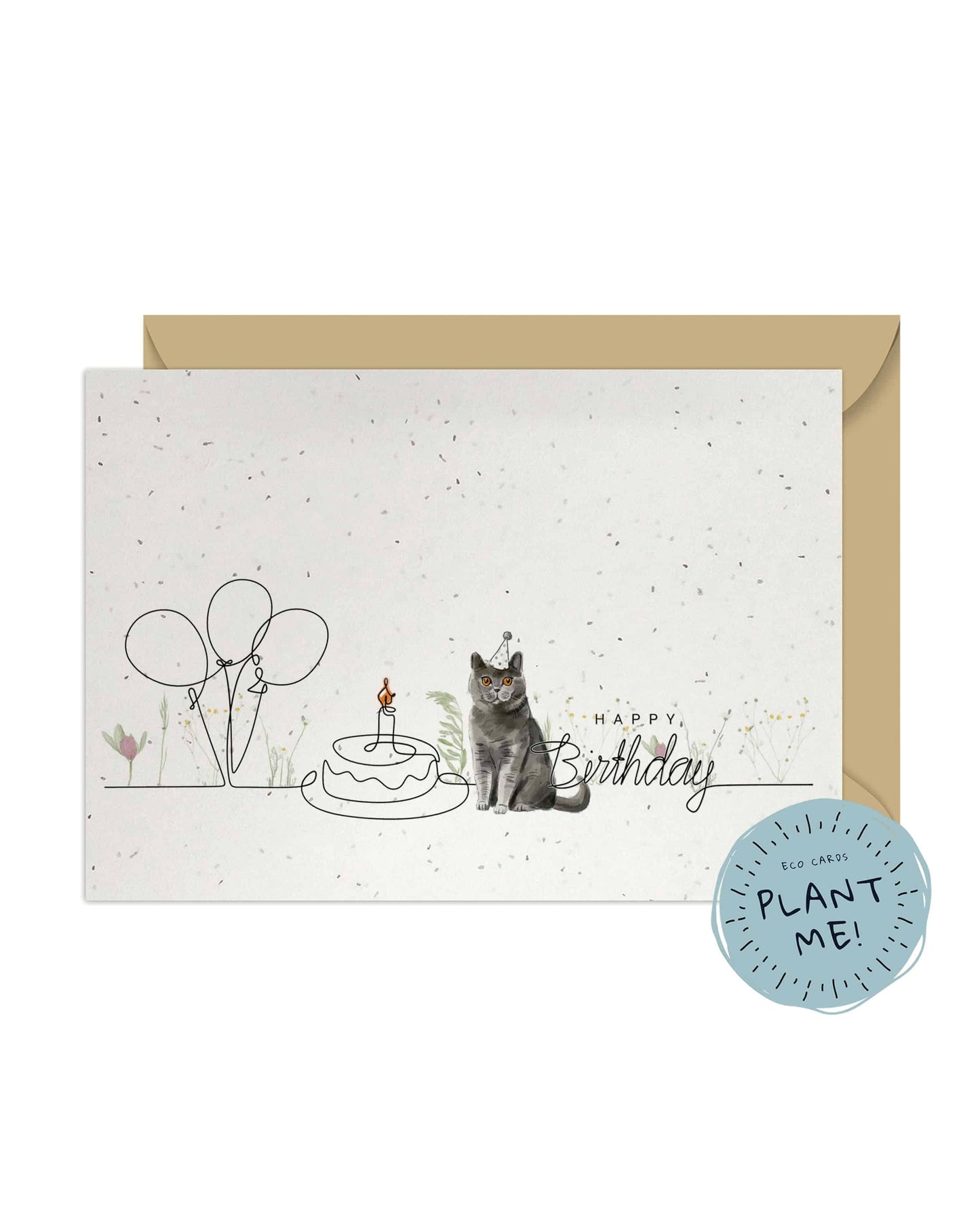 British Shorthair Birthday Cat Card