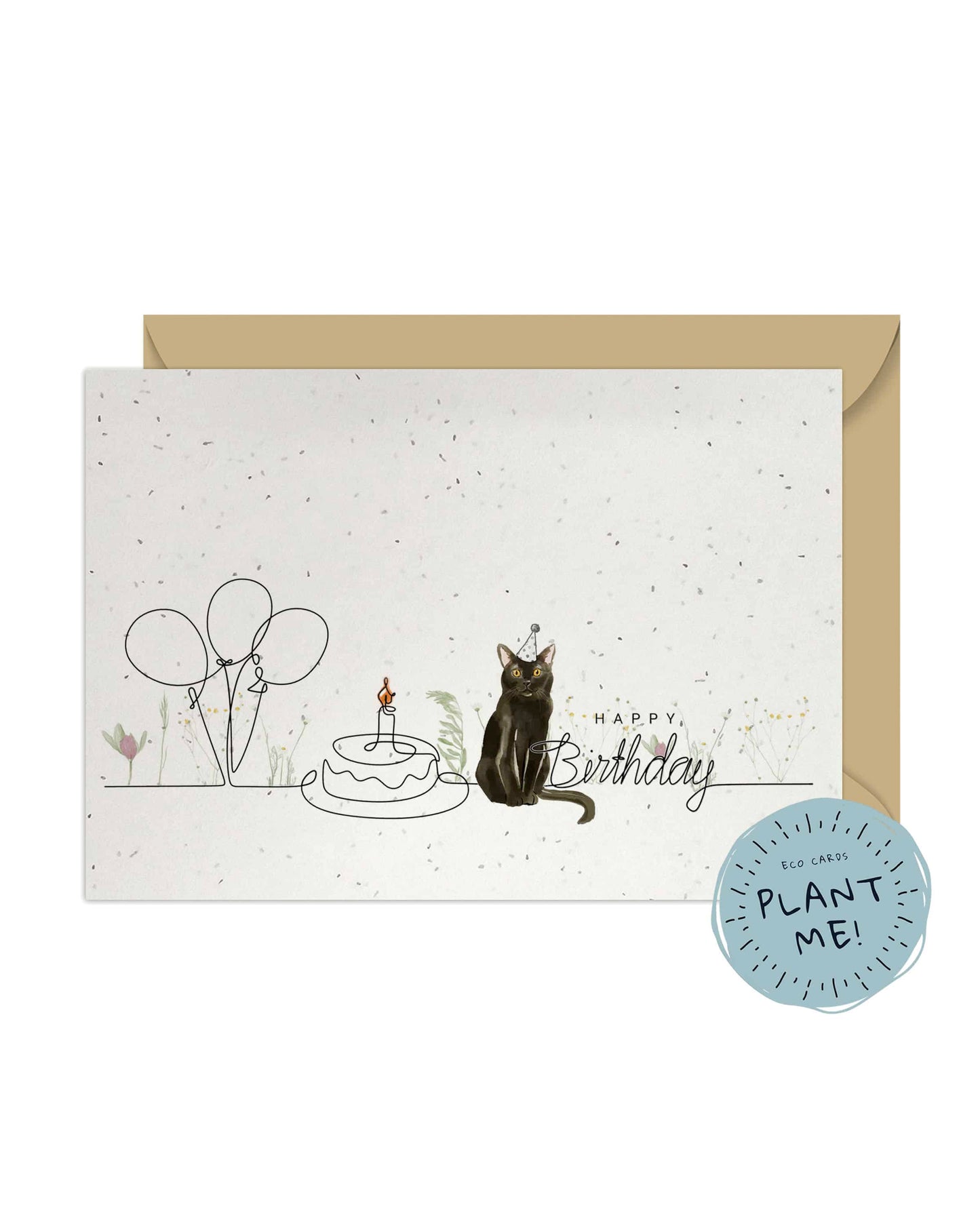 Bombay Birthday Cat Card