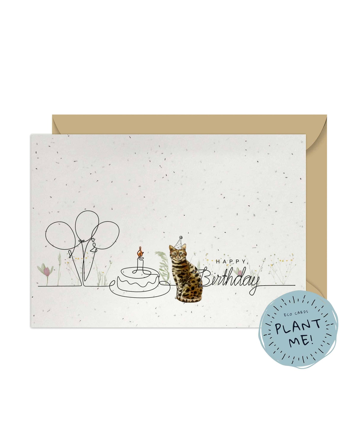 Bengal Birthday Cat Card