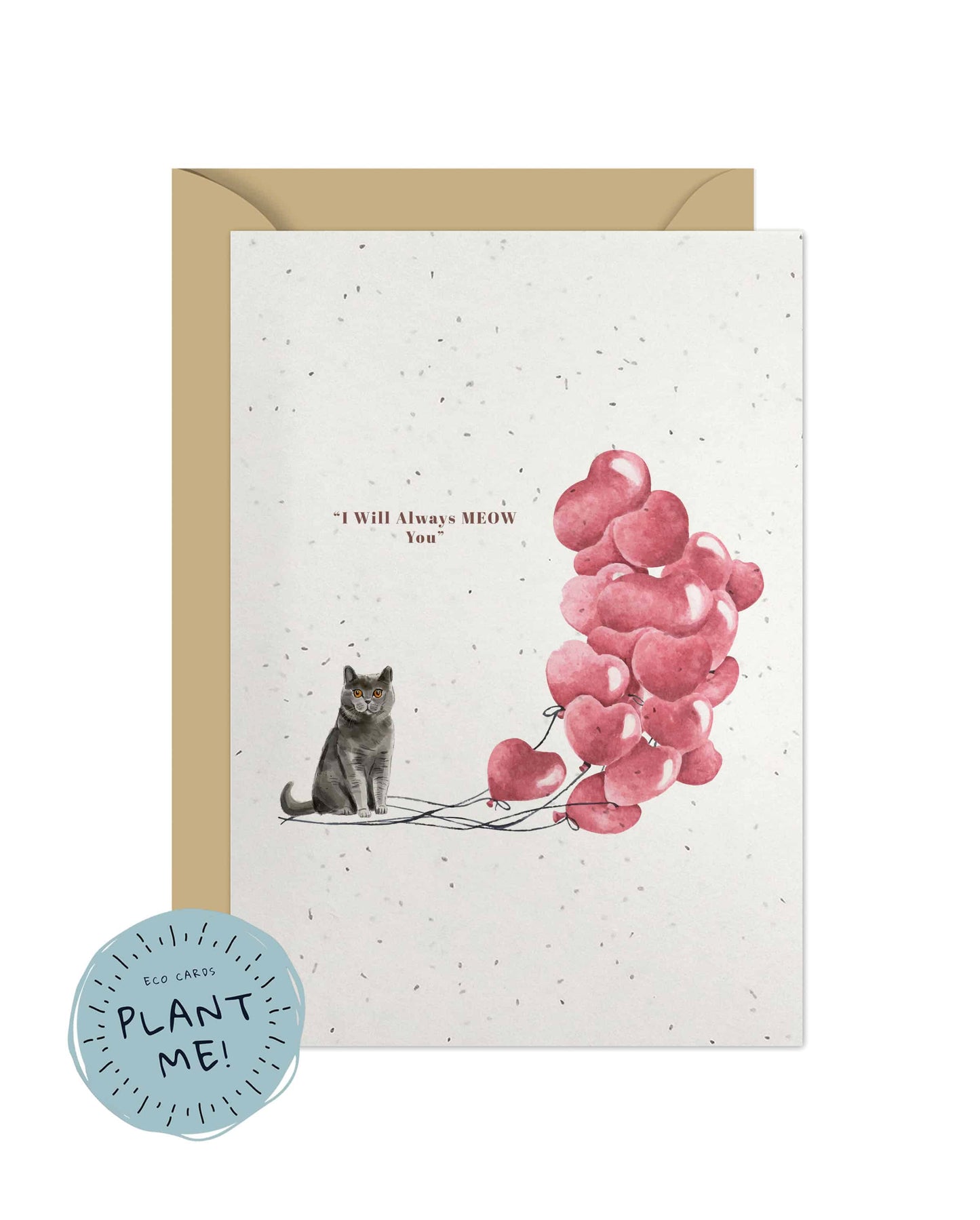 I will always MEOW You, British Shorthair Valentine's Card