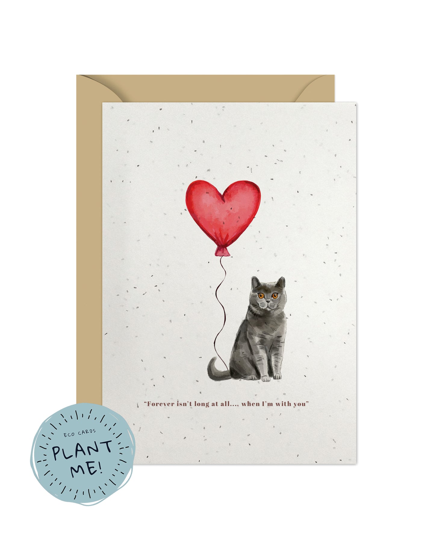 Forever isn't Long, British Shorthair Card - Anniversary