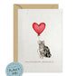 Forever isn't Long, Silver American Shorthair Anniversary Card