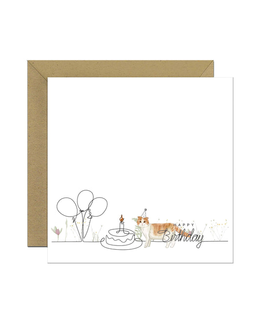 Scottish Fold Birthday Cat Card