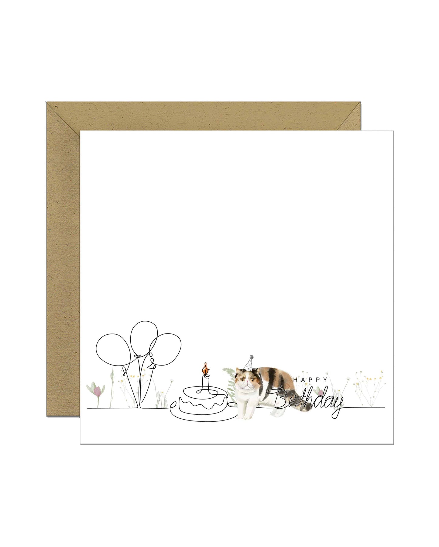 Exotic Shorthair Birthday Cat Card