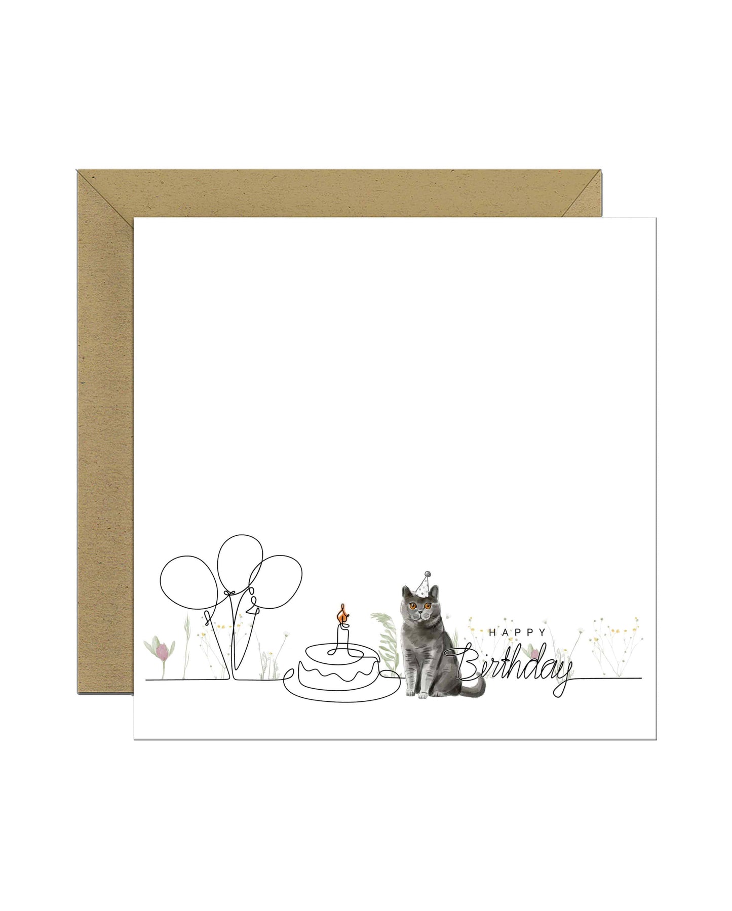 British Shorthair Birthday Cat Card