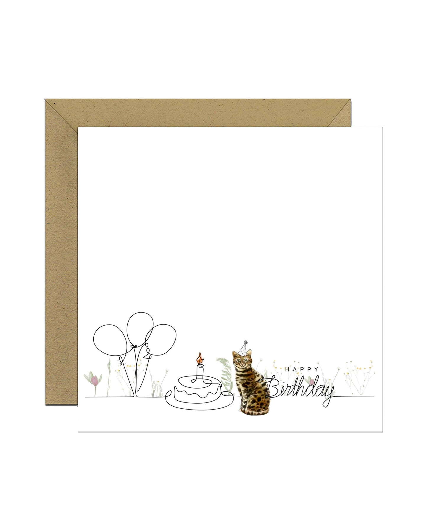 Bengal Birthday Cat Card