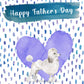 White Poodle Dog Father's Day Card