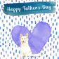 White Collie Dog Father's Day Card