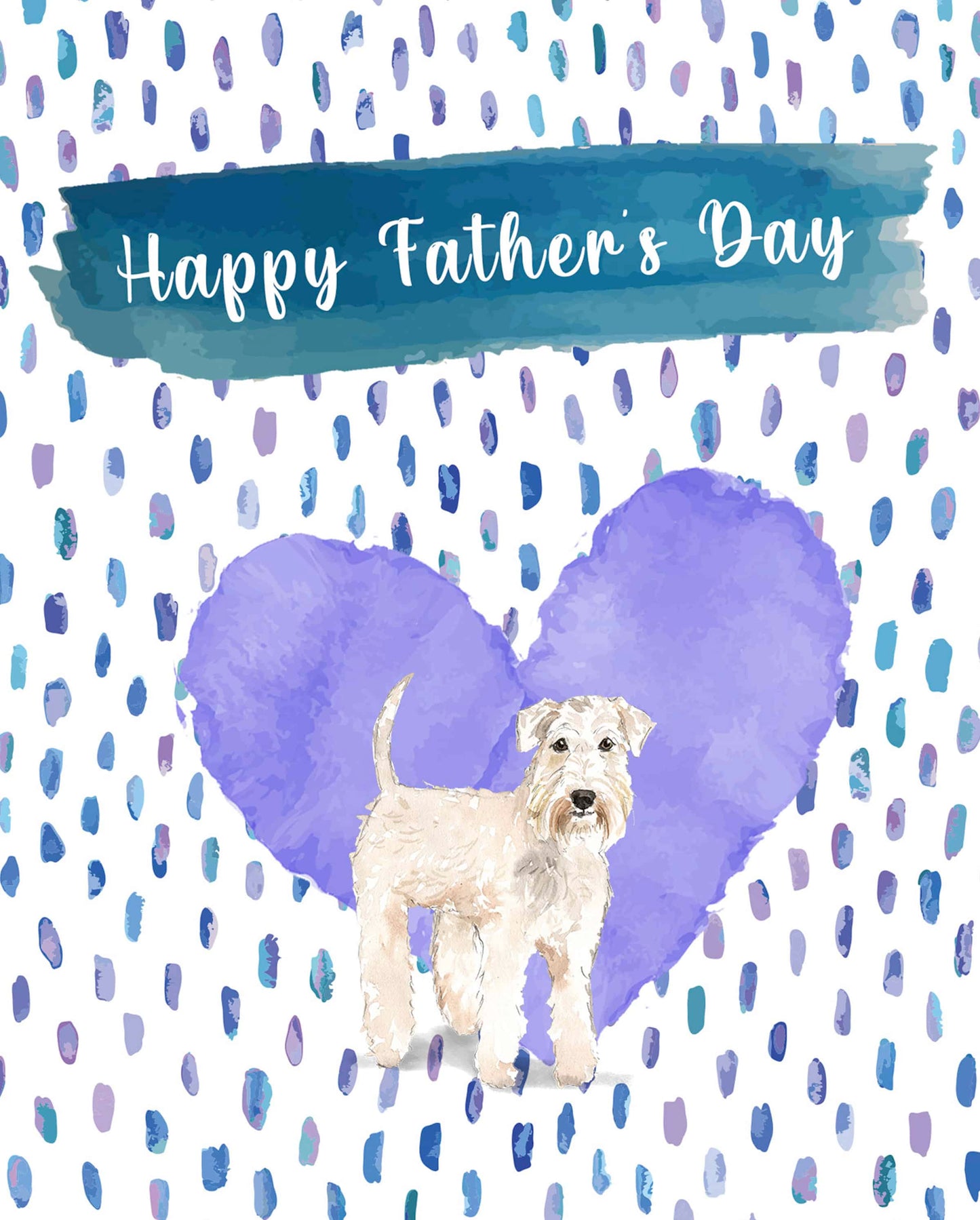 Wheaten Terrier Dog Father's Day Card