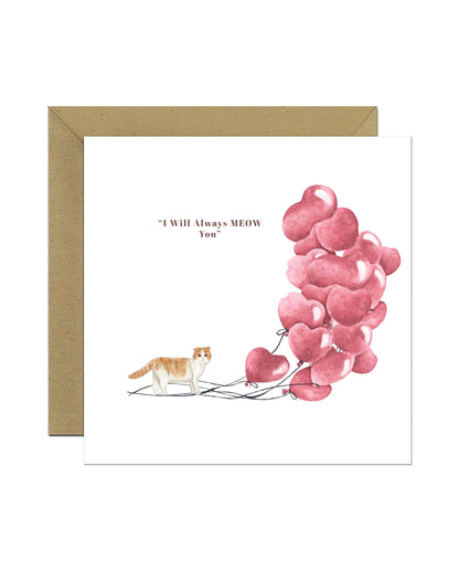 I will always MEOW You, Scottish Fold Card - Valentine's